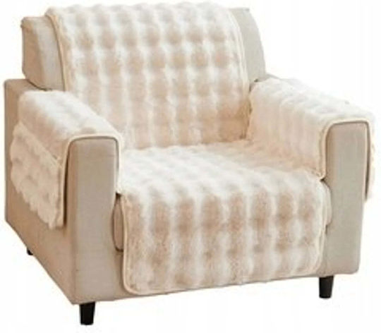 4living Protective Armchair Cover 190x165cm In Beige Color