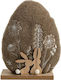 Fabric Brown Egg 13x5x16cm