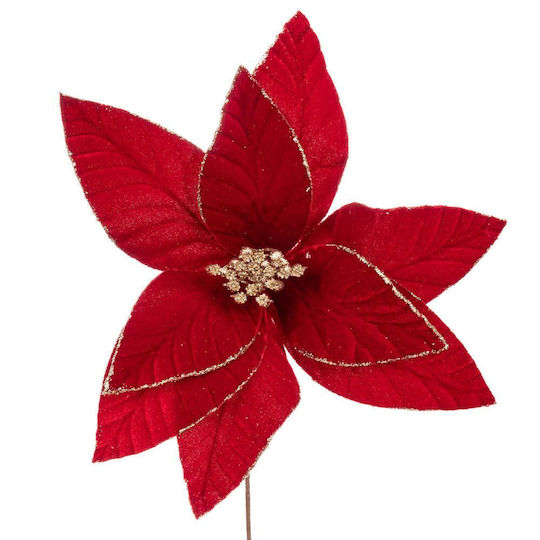 Iliadis Weihnachtskranz Dekoratives Stoff Alexandrinischer Länge 30cm Glitter Burgundisch
