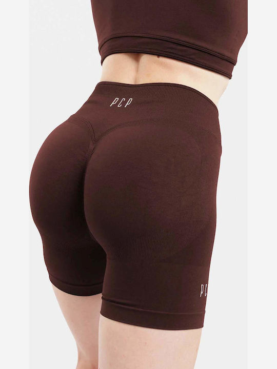 Tägliches Damen Kurzes Leggings Braun