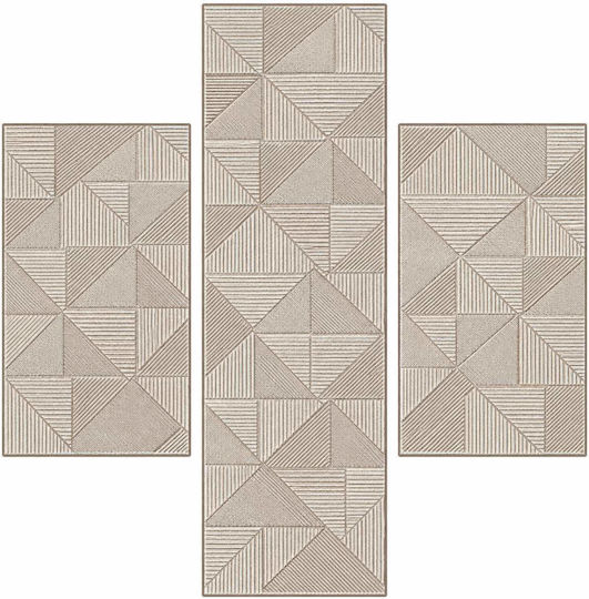 Velvet Beige 3 Pieces