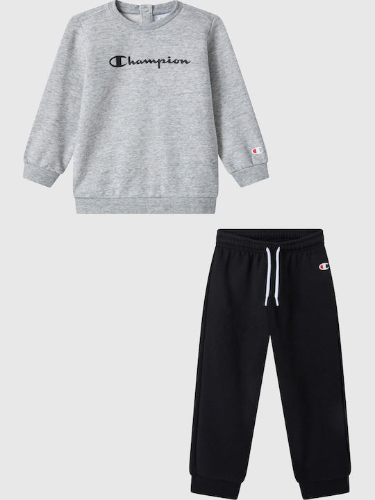 Champion Παιδικό Σετ Φόρμας Με ζακέτα Grey/black