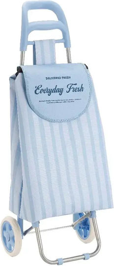 Βραχος Cărucior Textil pentru Piață Albastru Deschis 36x33x97cm