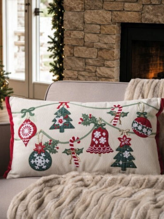 Teoran Perna Decorativă De Crăciun Bej 35x60cm