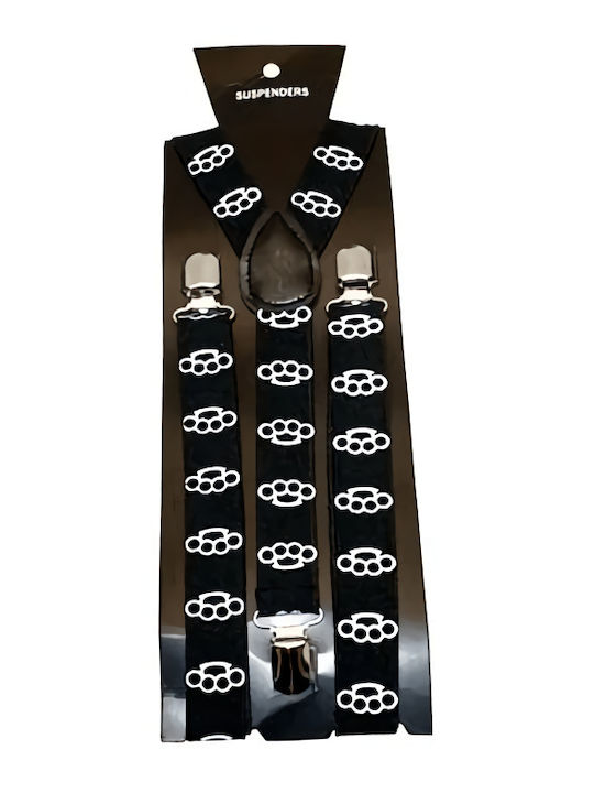 Бели Тиранти Knuckledusters На Черно 2.5см