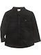 Kids Solid Long-Sleeved Denim Shirt Black