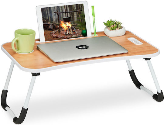 Relaxdays Tăviță pentru laptop până la 17" bej 10045383