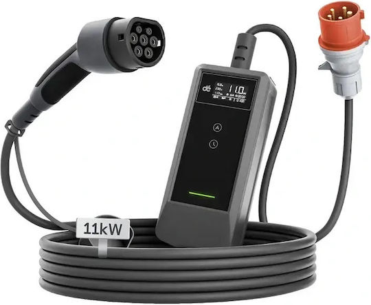 Depow Încărcător Portabil Trifazat de 11 kW cu Cablu Încorporat de 15 m Tip 2 (094046)