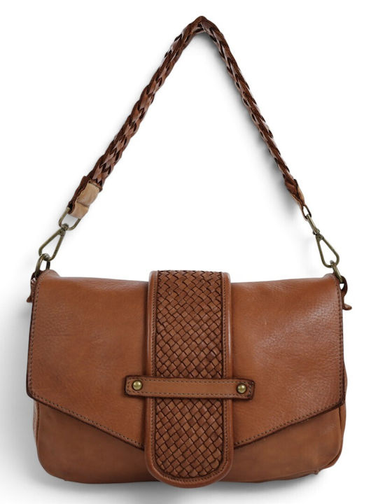 Gestrickte Damen-Schultertasche Taupe