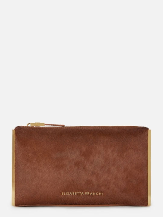 Elisabetta Franchi Clutch de Damă din Piele Maro