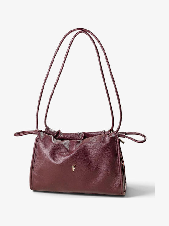 Fragola Bordeauxfarbene Damen-Schultertasche