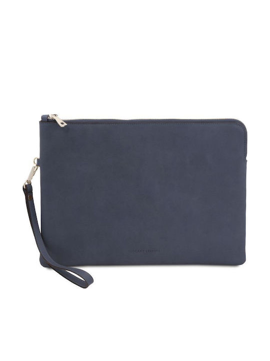 Tuscany Leather Navy Blue Leather Men's Handbag