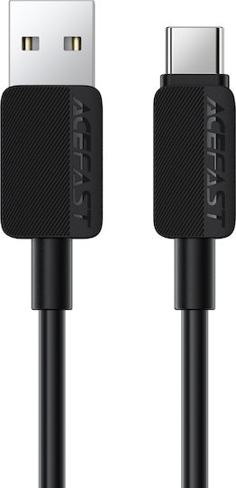 Acefast Кабел USB-C мъжки – USB-A 18 W Черен 1,2 m C26-04