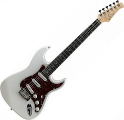 Veston Електрическа Китара Stratocaster С SSS Магнитна Конфигурация Бяла Veston Електрическа Китара Stratocaster С SSS Магнитна Конфигурация Бяла