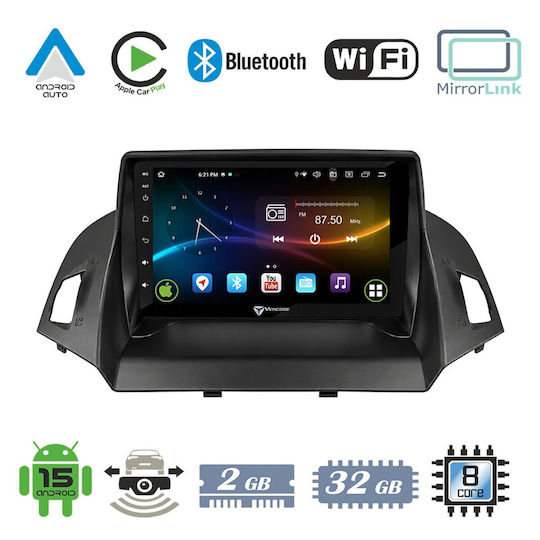 VenCore Auto-Audiosystem für Ford C-Max 2011–2023 (Bluetooth/USB/AUX/WiFi/GPS/Apple CarPlay/Android Auto) mit 9" Touchscreen