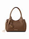 Braune Damen-Schultertasche