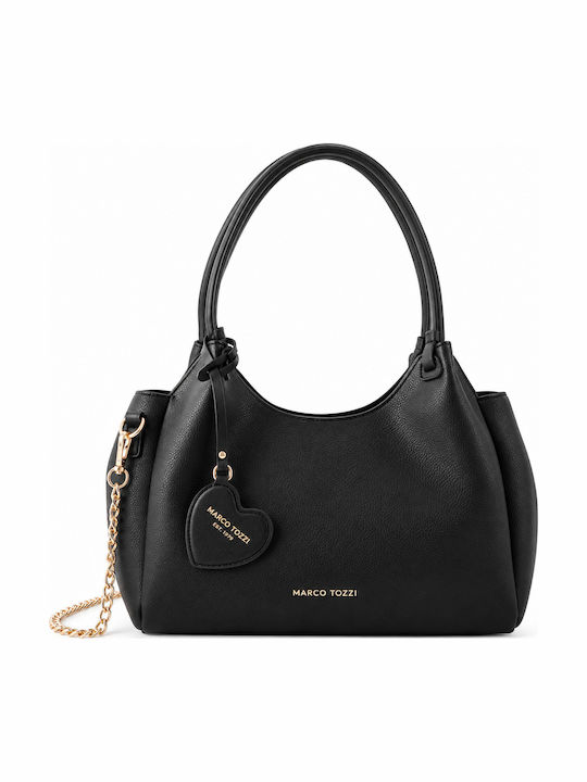 Schwarze Damen-Schultertasche