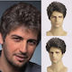 Animis Beauty Men's Synthetic Hair Wig in Dark Grey Colour
