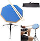 V-tone V-tone Pds1 Bl Blue Drum Practice Pad 12'' with Stand, Drumsticks and Case