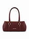 Bordeauxfarbene Damen-Schultertasche