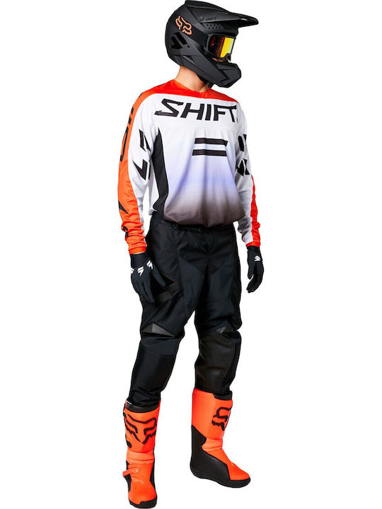 Shift White Label Bluză Motocross pentru Bărbați cu Mânecă Lungă Multicoloră