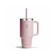 Hydro Flask Handled Tumbler Thermos Bottle Stainless Steel 946ml Pink with Straw and Handle