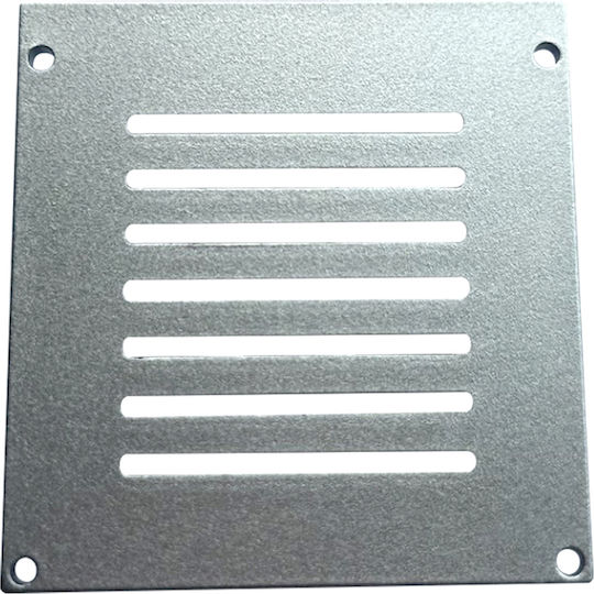 Set Silver Πλαστικο End Caps Profile P555 Set 2pcs Ventilation Holes Ep555