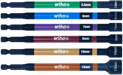 Wiha Magnetische Vierkant-Steckschlüsseleinsätze mit 1/4"-Vierkantaufnahme, 6-tlg. Set Wiha Magnetische Vierkant-Steckschlüsseleinsätze mit 1/4"-Vierkantaufnahme, 6-tlg. Set