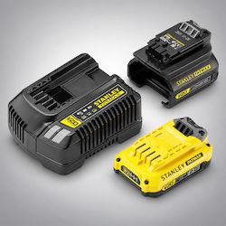 Stanley Σετ Μπαταρίας Λιθίου 18V με Φορτιστή Fatmax V20 Stanley Σετ Μπαταρίας Λιθίου 18V με Φορτιστή Fatmax V20
