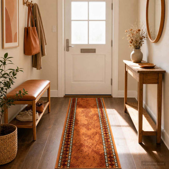 vidaXL Flornes Orange Runner Rug 67x450cm