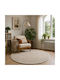 vidaXL Round Beige Rug Ø120cm