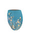 Capolavoro Dekorative Vase Metallisch Blau 20x7xH30cm
