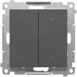 Kontakt-Simon Mecanism pentru Întrerupător cu Variator de Intensitate LED Rotativ, de Culoare Gri Kontakt-Simon Mecanism pentru Întrerupător cu Variator de Intensitate LED Rotativ, de Culoare Gri