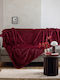 Palamaiki Aster Fleece-Decke für Einzelbett 160x220 cm Wine