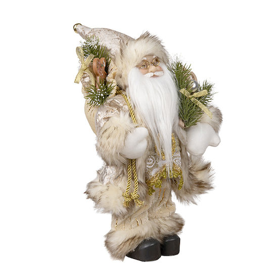 Dekorativer Weihnachtsmann Beige 30 cm