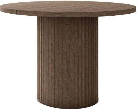 Runder Ausziehbarer Holztisch Dunkle Eiche 75x75 cm