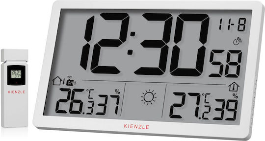 Kienzle Ασύρματος Μετεωρολογικός Σταθμός Ψηφιακός Επιτραπέζιος Λευκός