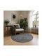 vidaXL Round Rug Anthracite Ø120 cm
