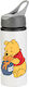 Trinkflasche Winnie Pooh 600 ml Weiß mit grauem Deckel