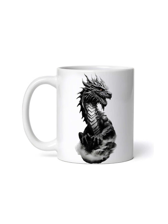 Dragon Чаша Керамична Бяла 330ml (Персонализирано)