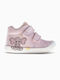 Παιδικά Sneakers High με Σκρατς Ροζ