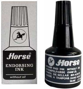 Horse Stempelkissenfarbe Schwarz