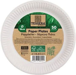 Tessera Farfurii din Trestie de Zahăr Ø18 cm 50 buc Tessera Farfurii din Trestie de Zahăr Ø18 cm 50 buc