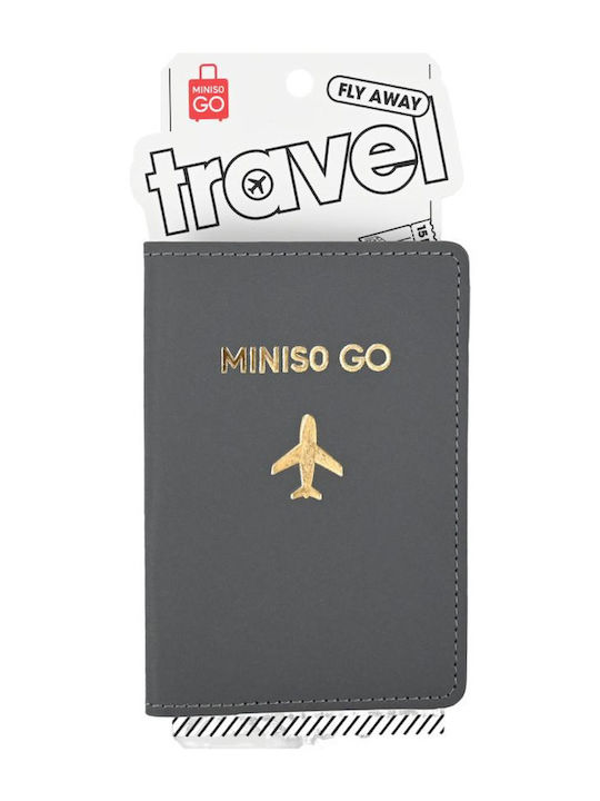 Miniso Go Series Калъф за паспорт от PU в тъмносив цвят