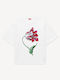 Tulip Women's Floral Off-White T-Shirt