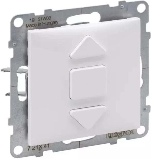 Legrand Suno Recessed Roller Shutter Wall Switch Without Frame White