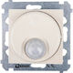 Kontakt-Simon Recessed Wall Switch with Motion Sensor, Frameless, Ecru