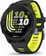 Garmin Forerunner 170 Music 43 mm Smartwatch rezistent la apă cu monitorizarea ritmului cardiac (Negru cu curea neagră/galben amped)