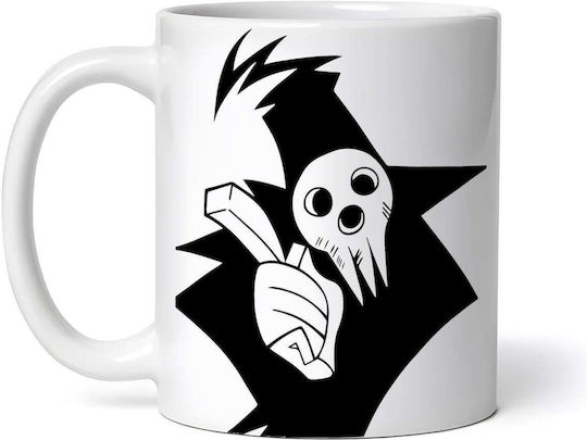 Anime Lord Death Soul Eater Κούπα Κεραμική Λευκή 330ml (Προσωποποιημένο)