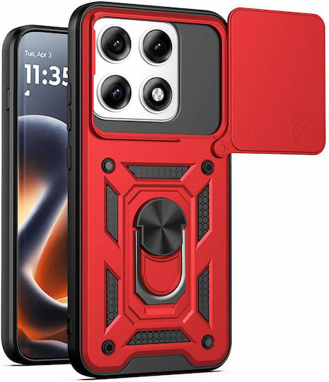 Bodycell Armor Slide Cover Case Motorola Edge 70 Pro/70 Pro Plus Roșu